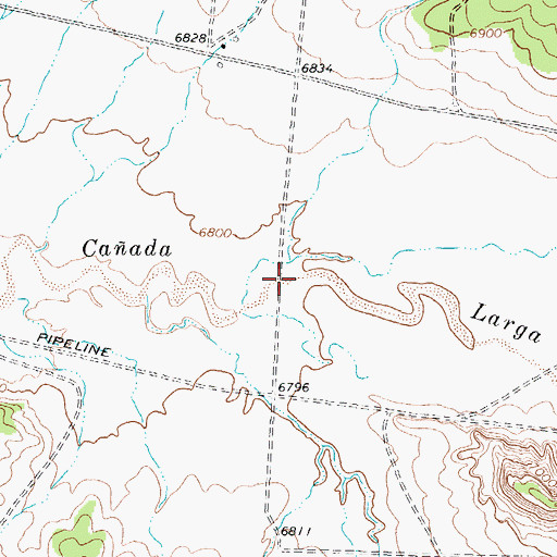 Topographic Map of Cottonwood Canyon, NM