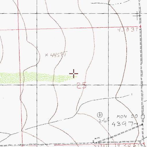 Topographic Map of Cottonwood Canyon, NM