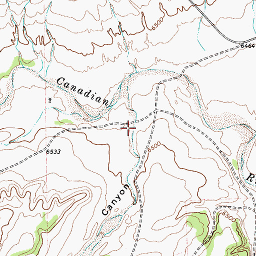 Topographic Map of Cottonwood Canyon, NM