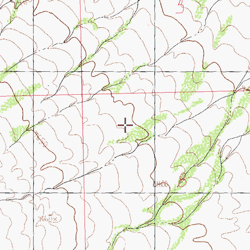 Topographic Map of Cottonwood Creek, NM