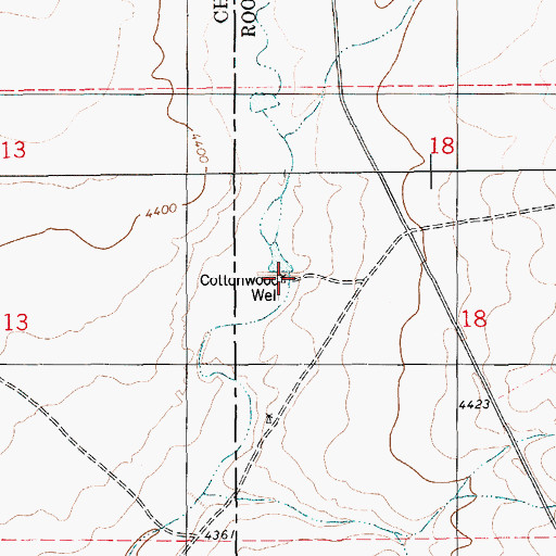 Topographic Map of Cottonwood Well, NM