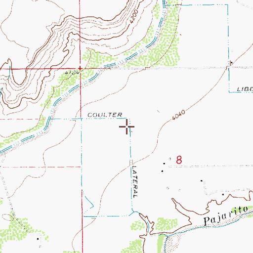 Topographic Map of Coulter Lateral, NM