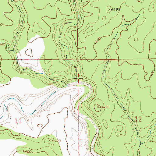Topographic Map of Cow Canyon, NM