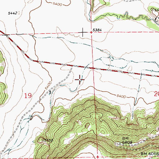 Topographic Map of Cow Canyon, NM