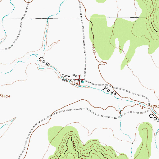 Topographic Map of Cow Pass Windmill, NM