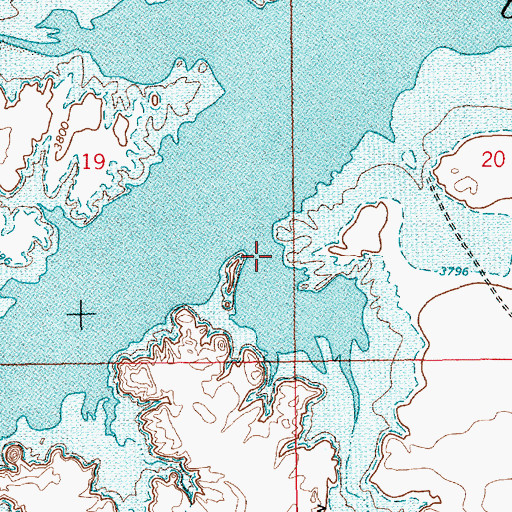Topographic Map of Cow Springs Draw, NM