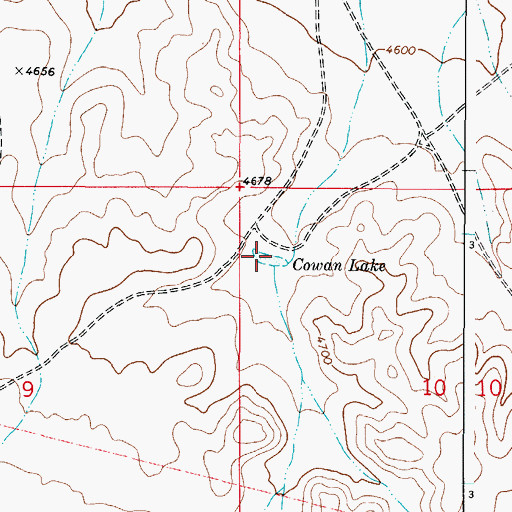 Topographic Map of Cowan Lake, NM