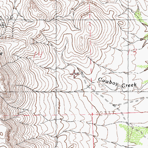 Topographic Map of Cowboy Spring, NM