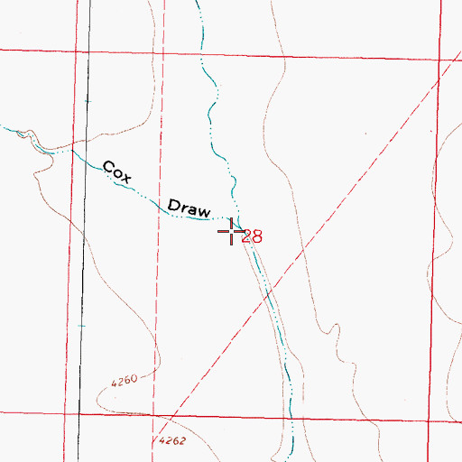 Topographic Map of Cox Draw, NM