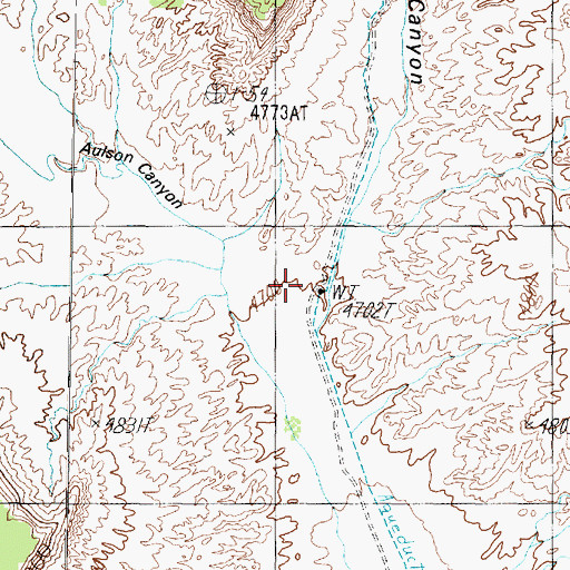 Topographic Map of Aulson Canyon, AZ