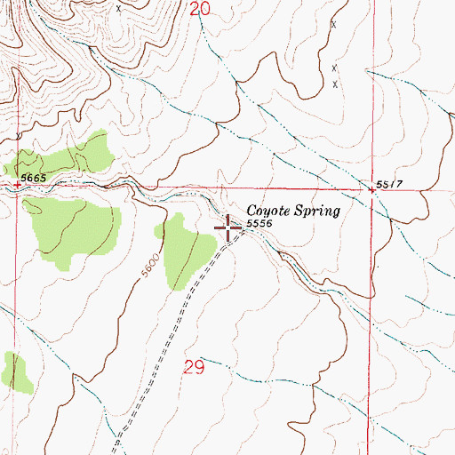 Topographic Map of Coyote Spring, NM