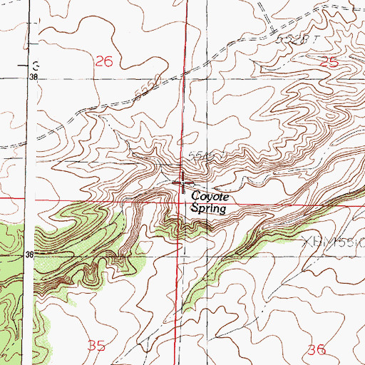 Topographic Map of Coyote Spring, NM