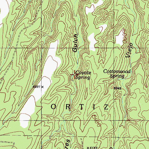 Topographic Map of Coyote Spring, NM