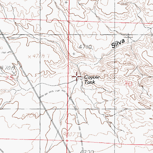 Topographic Map of Coyote Tank, NM