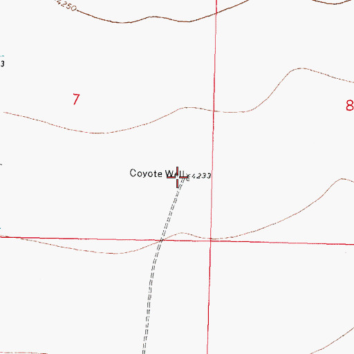Topographic Map of Coyote Well, NM