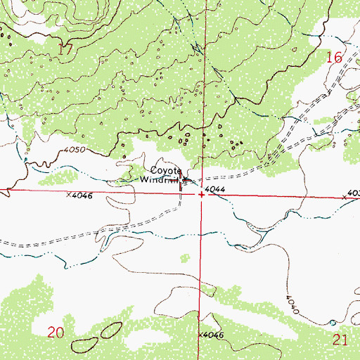 Topographic Map of Coyote Windmill, NM