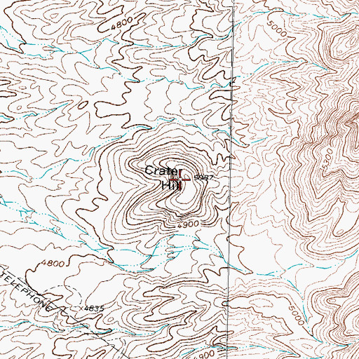 Topographic Map of Crater Hill, NM