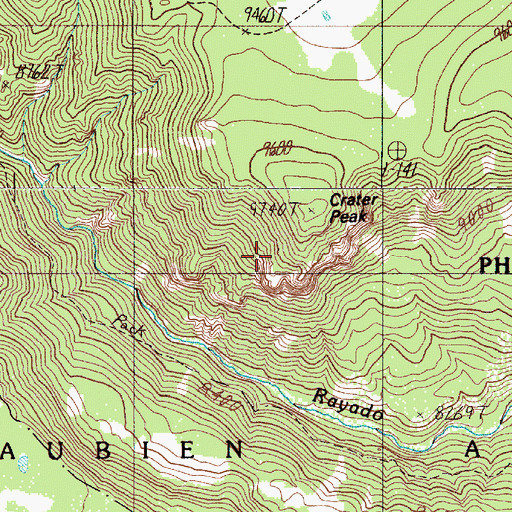 Topographic Map of Crater Peak, NM