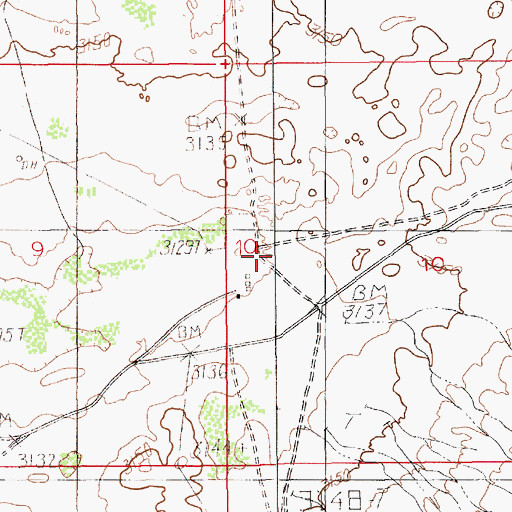 Topographic Map of Crawford Ranch, NM