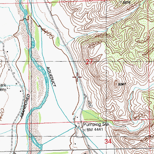 Topographic Map of Crawford-De Forest Ditch, NM