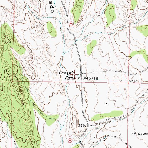 Topographic Map of Crespin Tank, NM