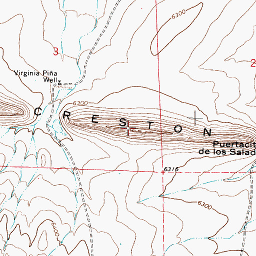 Topographic Map of Creston, NM