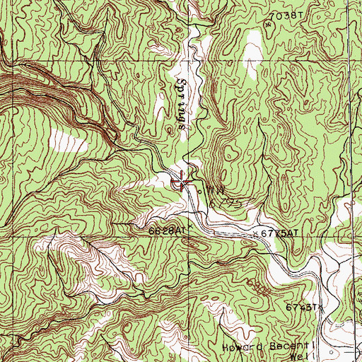 Topographic Map of Crevasse Canyon, NM