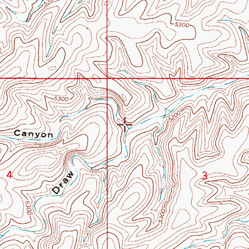 Topographic Map of Crooked Canyon, NM