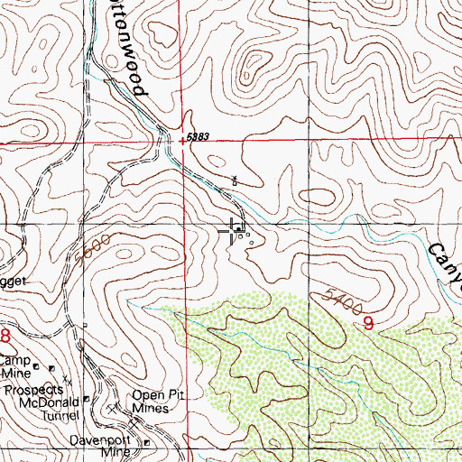 Topographic Map of Croom Ranch, NM