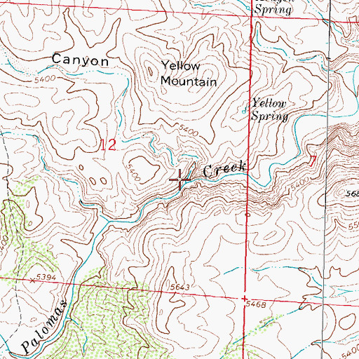 Topographic Map of Cross O Canyon, NM