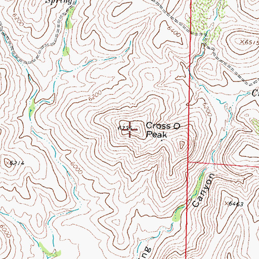Topographic Map of Cross O Peak, NM