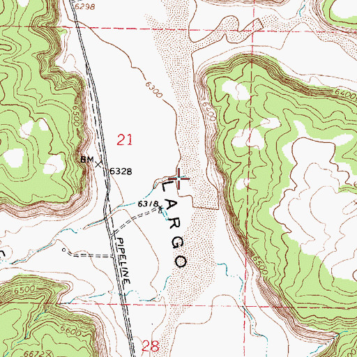 Topographic Map of Crow Canyon, NM