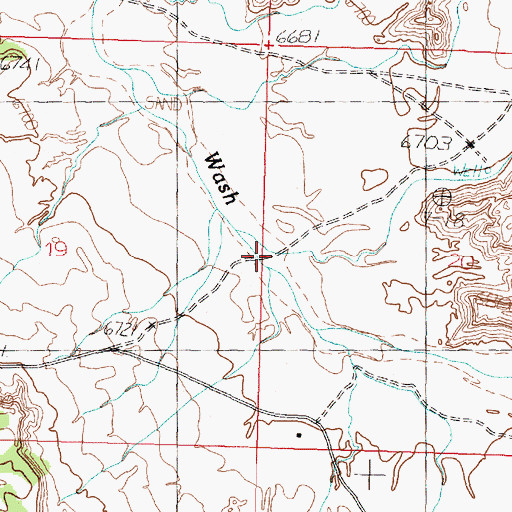Topographic Map of Crow Canyon, NM