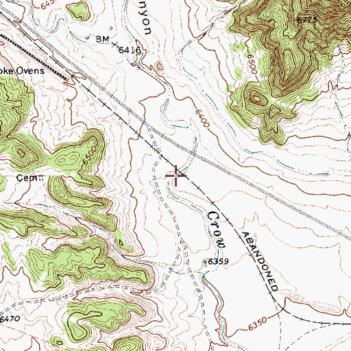 Topographic Map of Crow Canyon, NM