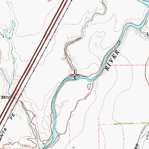 Topographic Map of Crow Creek, NM