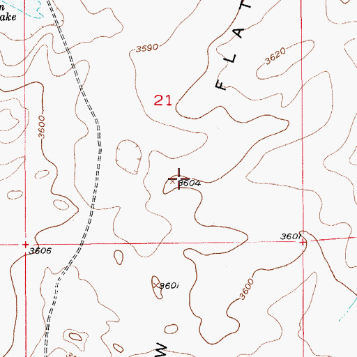 Topographic Map of Crow Flats, NM