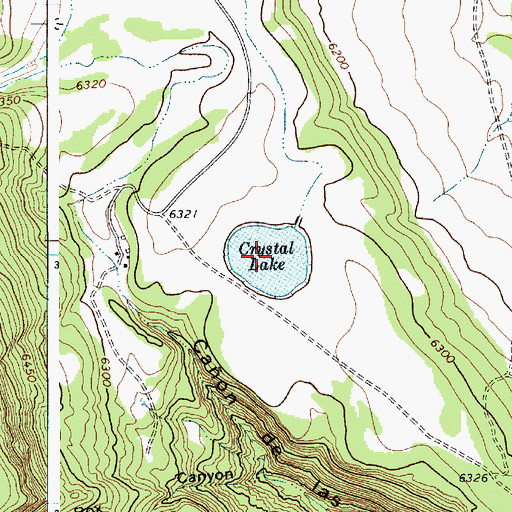 Topographic Map of Crystal Lake, NM