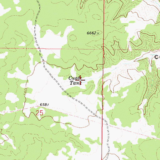 Topographic Map of Cuate Tank, NM