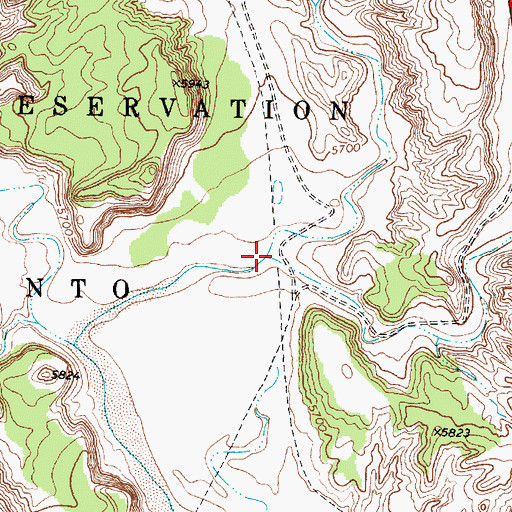 Topographic Map of Cuchilla Arroyo, NM