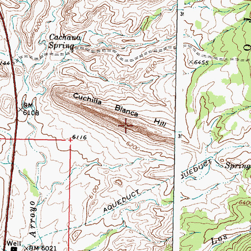 Topographic Map of Cuchilla Blanca Hill, NM