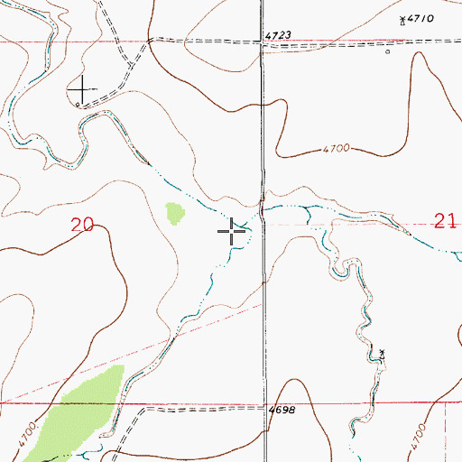 Topographic Map of Cuervito Creek, NM