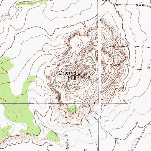 Topographic Map of Cuervo Hill, NM
