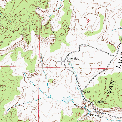 Topographic Map of Cuevitas Camp, NM