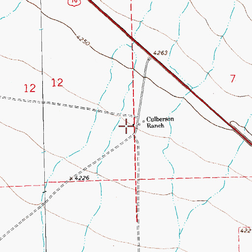 Topographic Map of Culberson Ranch, NM