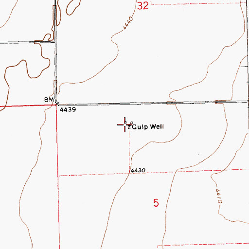 Topographic Map of Culp Well, NM