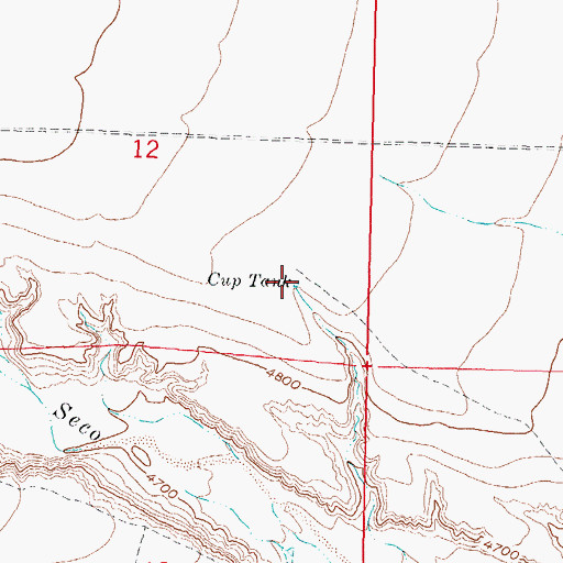 Topographic Map of Cup Tank, NM