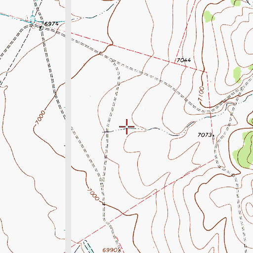 Topographic Map of Curry Canyon, NM