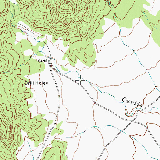Topographic Map of Curtis Canyon, NM