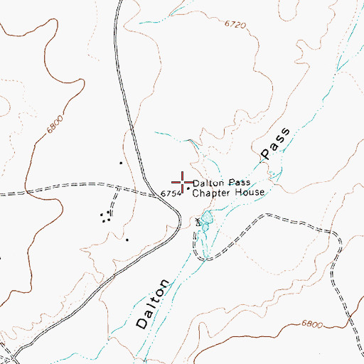 Topographic Map of Dalton Pass Chapter House, NM