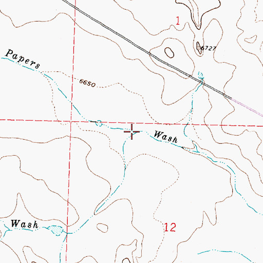 Topographic Map of Daniel Wash, NM